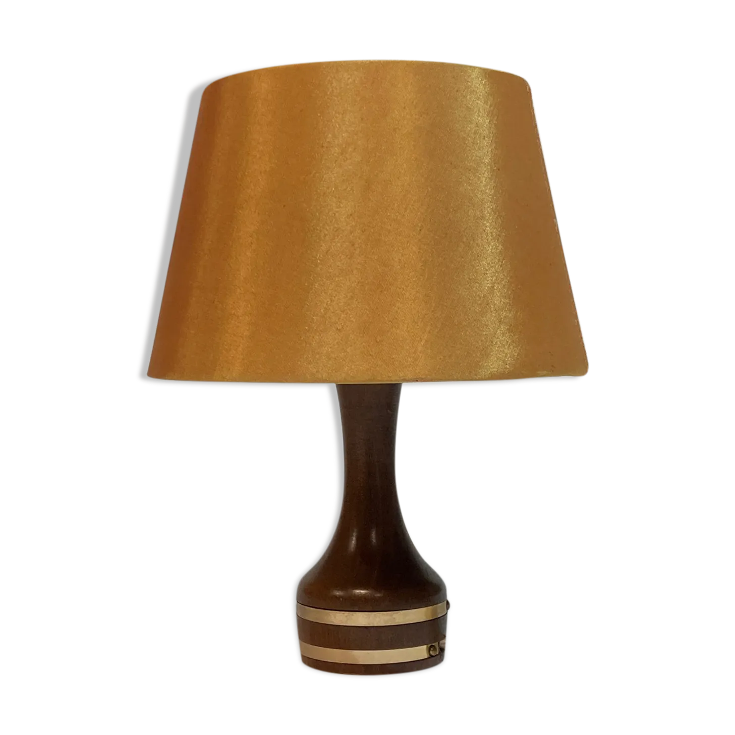 Lampe de bureau ou de table scandinave en teck et laiton, années 1960 Bon état reconditionné (offre indisponible)