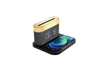 Lampe de recharge sans fil 15w portable noir avec réveil numérique led pour iphone 13, 12, 11 Bon état N/A reconditionné disponible sur Darty