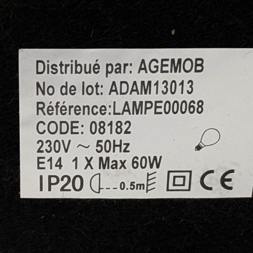 Voir photo 5 de Lampe de table AGEMOB en métal avec abat‑jour cylindrique beige Lampe de table AGEMOB en métal avec abat‑jour cylindrique beige Bon état reconditionné photo 5
