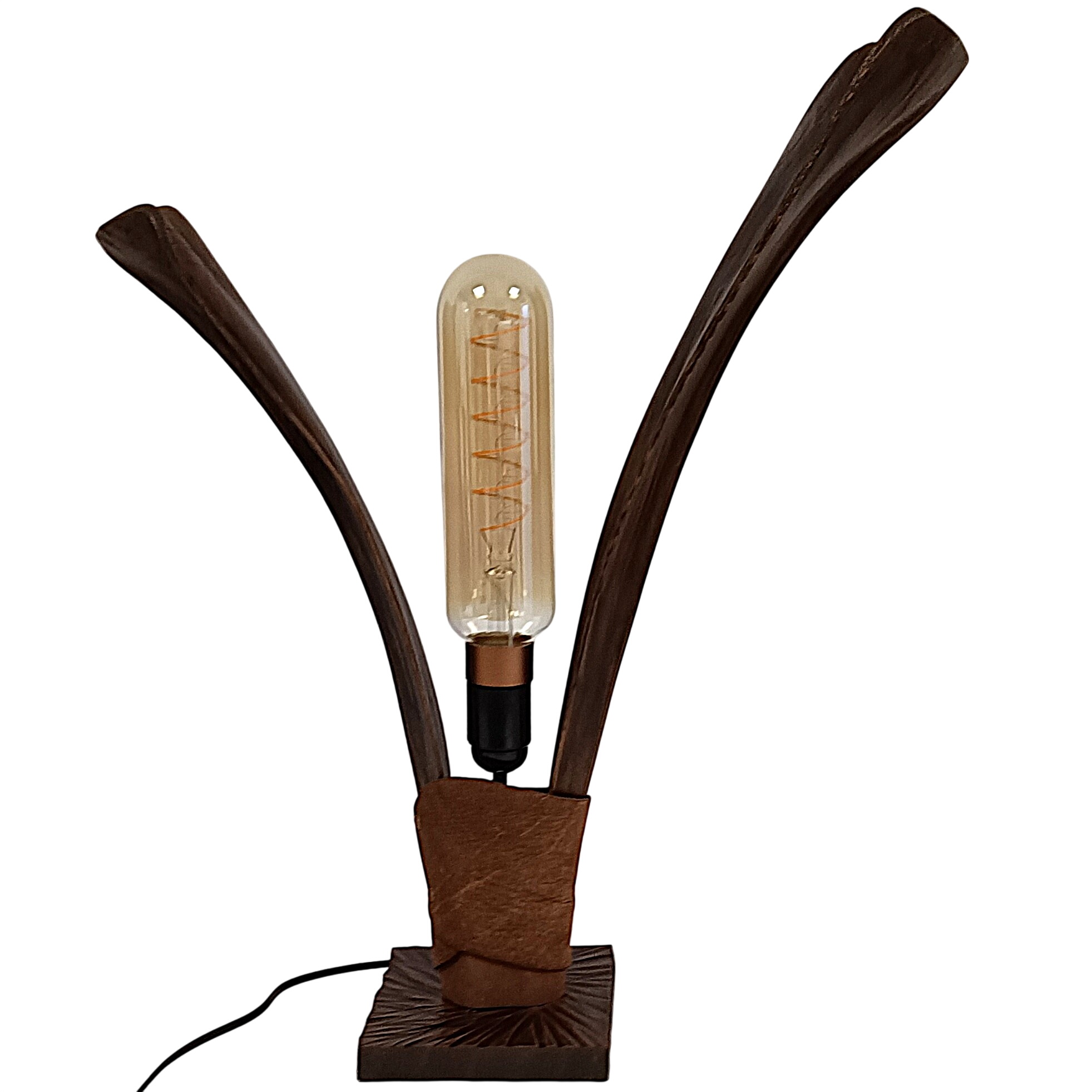Lampe décorative en bois et cuir Bon état - alternatives disponibles sur Dero Lampe décorative en bois et cuir Bon état reconditionné (offre indisponible)