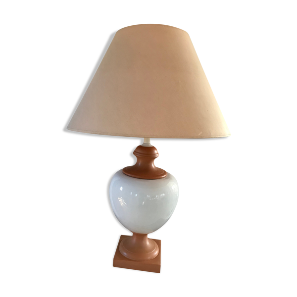 Lampe  en céramique bicolore vintage Bon état reconditionné (offre indisponible)