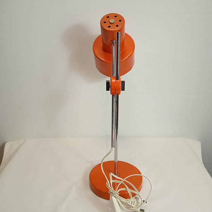 Voir photo 3 de Lampe en métal orange années 1970 Lampe en métal orange années 1970 reconditionné photo 3