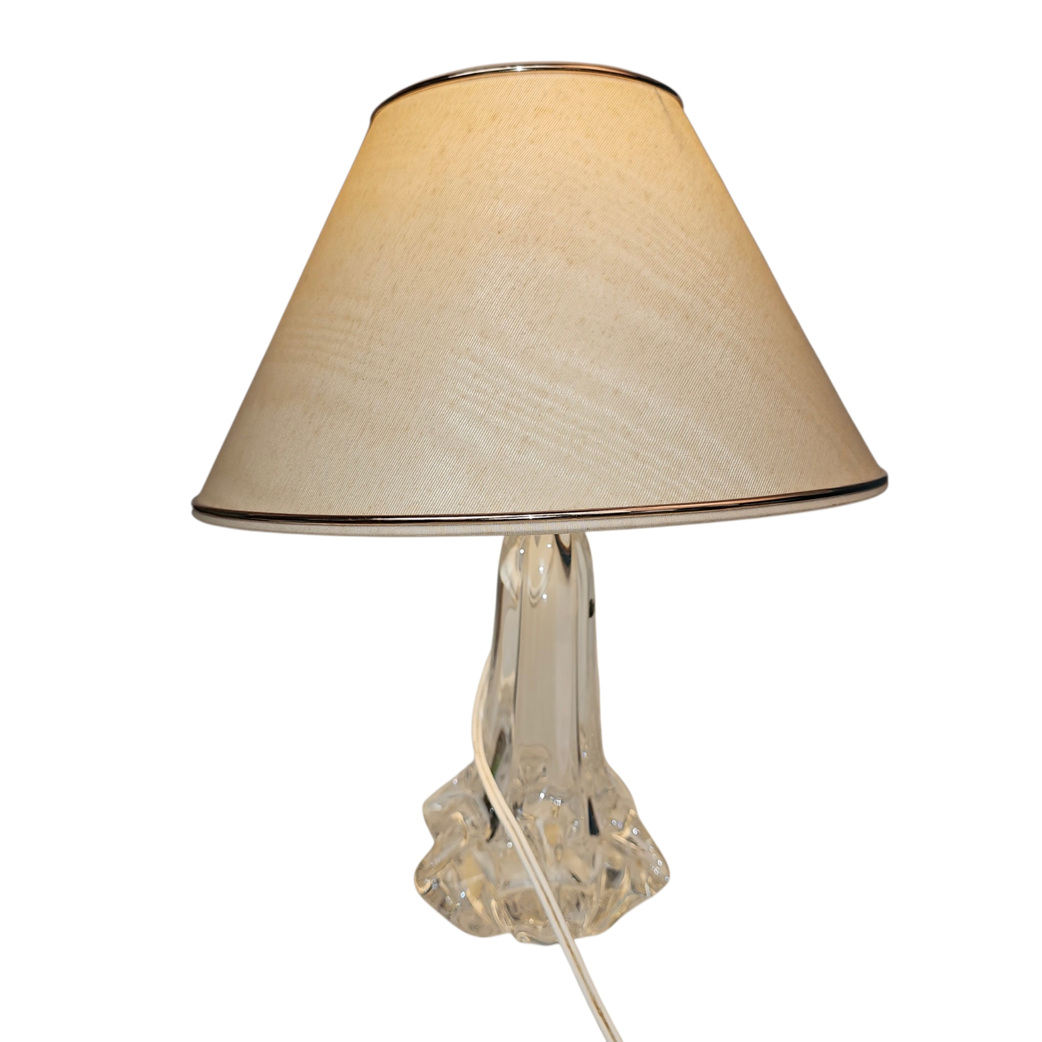 Voir photo 4 de Lampe salon/Chevet vintage en cristal véritable. Lampe salon/Chevet vintage en cristal véritable. Très bon état reconditionné photo 4