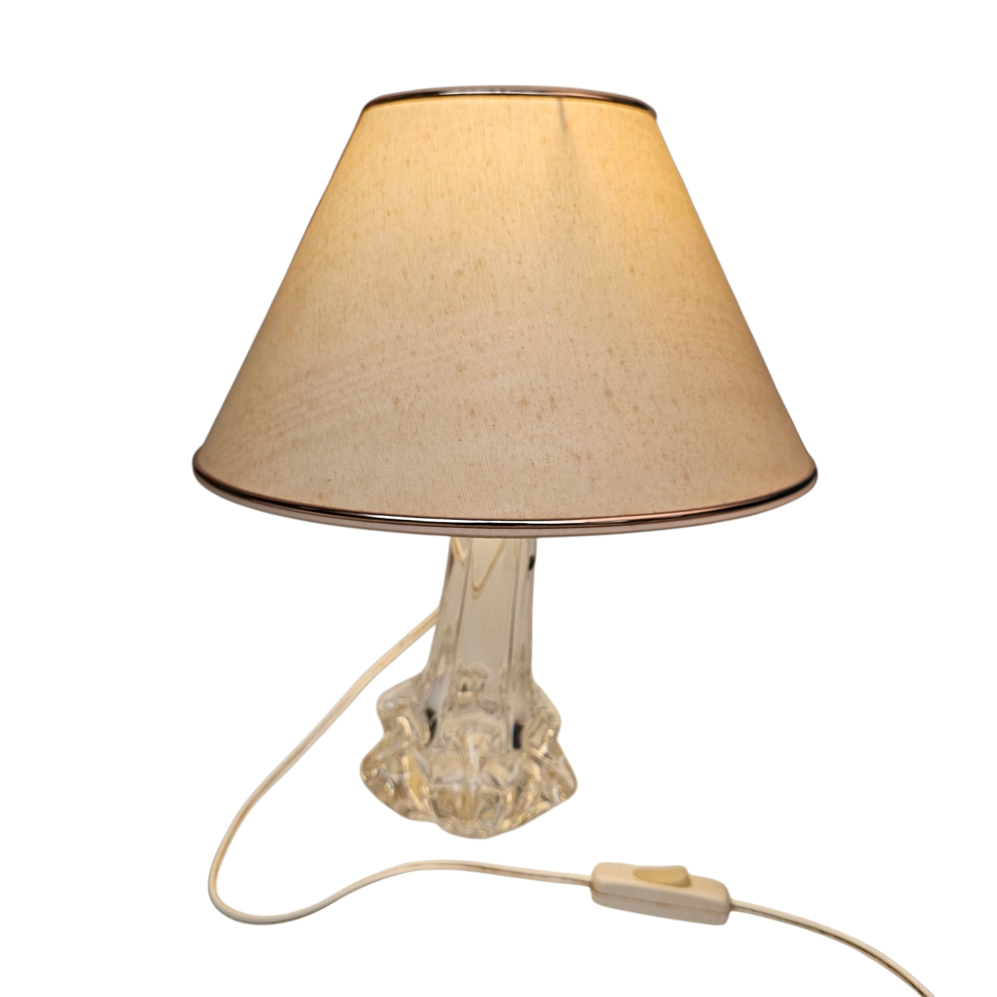 Voir photo 7 de Lampe salon/Chevet vintage en cristal véritable. Lampe salon/Chevet vintage en cristal véritable. Très bon état reconditionné photo 7
