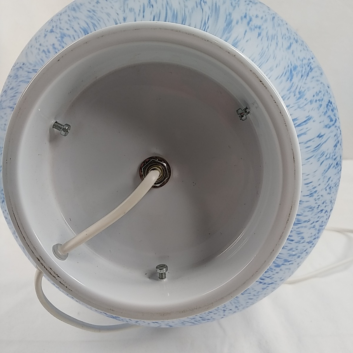Voir photo 6 de Lampe vintage 70's œuf en verre, bleue Lampe vintage 70's œuf en verre, bleue Très bon état reconditionné photo 6
