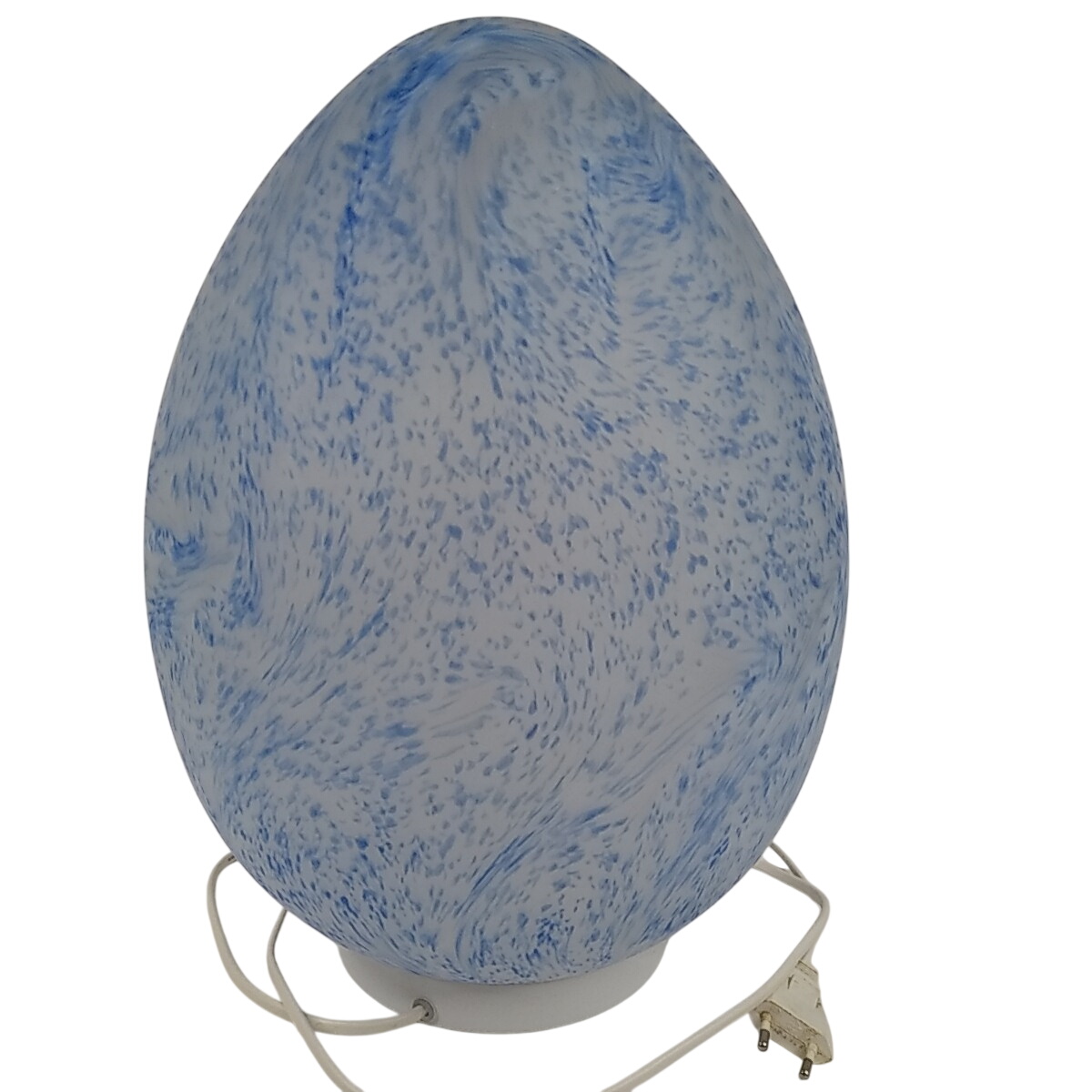 Lampe vintage 70's œuf en verre, bleue Très bon état - 72,00 € Lampe vintage 70's œuf en verre, bleue Très bon état reconditionné disponible sur Label Emmaüs