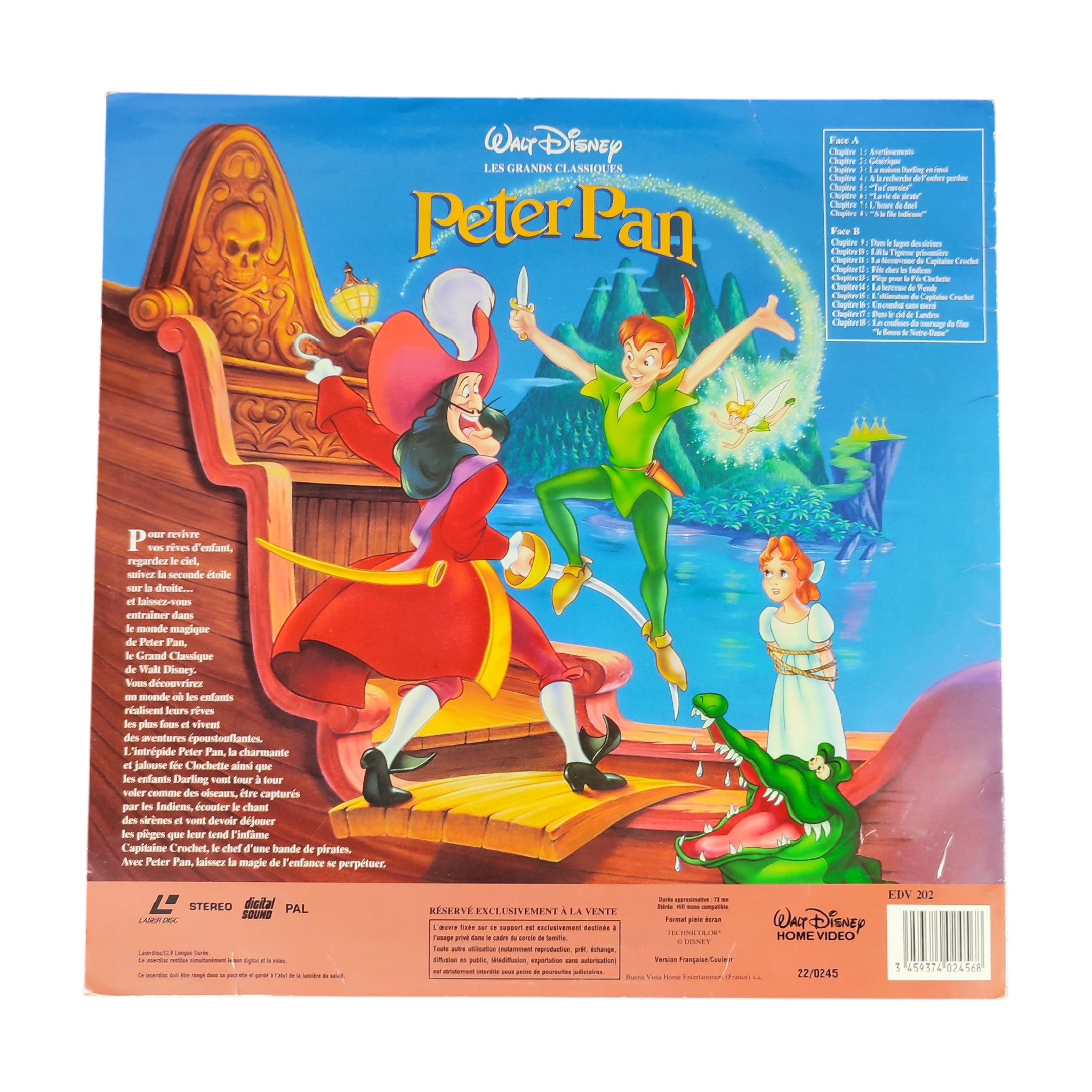 Voir photo 3 de Laser Disc "Peter PAN" Walt Disney (film) Laser Disc "Peter PAN" Walt Disney (film) Bon état reconditionné photo 3