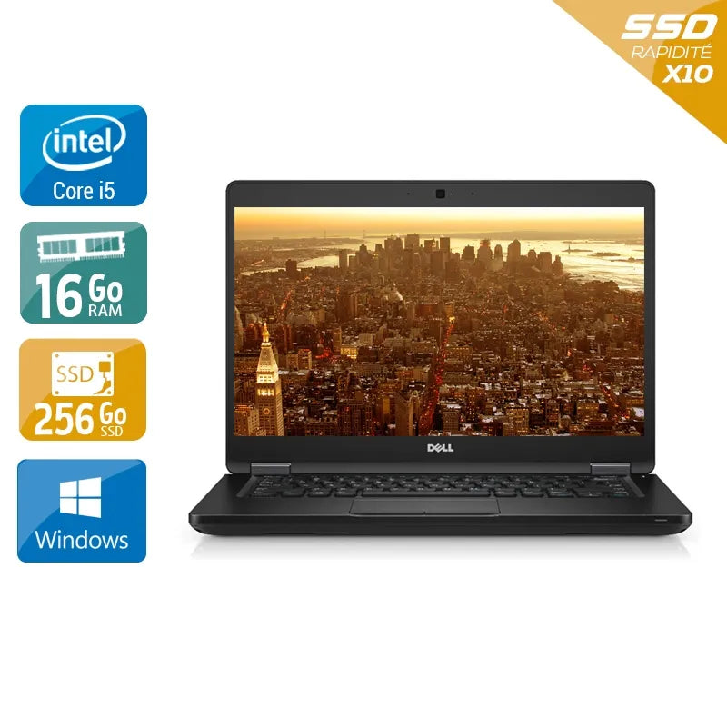 Latitude 5480 14" 2015 - Intel Core i5 2,4Ghz - 6 - 16Go DDR4 - 256Go SSD - Intel HD Graphics 520 - Gris / Noir - Windows 10 - AZERTY Reconditionné - 271,95 € Latitude 5480 14" 2015 - Intel Core i5 2,4Ghz - 6 - 16Go DDR4 - 256Go SSD - Intel HD Graphics 520 - Gris / Noir - Windows 10 - AZERTY Reconditionné Dell reconditionné disponible sur QuelBonPlan