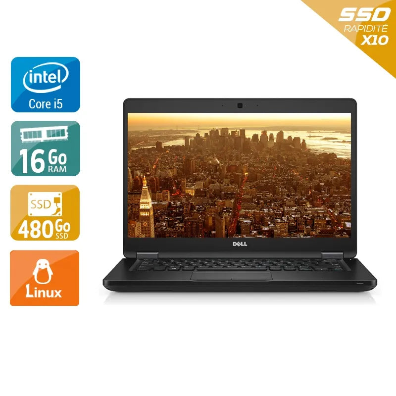 Latitude 5480 14" 2015 - Intel Core i5 2,4Ghz - 6 - 16Go DDR4 - 480Go SSD - Intel HD Graphics 520 - Gris / Noir - Linux - AZERTY Reconditionné - 345,45 € Latitude 5480 14" 2015 - Intel Core i5 2,4Ghz - 6 - 16Go DDR4 - 480Go SSD - Intel HD Graphics 520 - Gris / Noir - Linux - AZERTY Reconditionné Dell reconditionné disponible sur QuelBonPlan