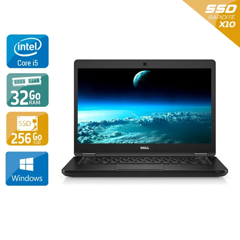 Latitude 5480 14" 2016 - Intel Core i5 3,1Ghz - 2 - 32Go DDR4 - 256Go SSD - Intel HD Graphics 620 - Gris / Noir - Windows 10 - AZERTY — Bon état Reconditionné - 366,45 € Latitude 5480 14" 2016 - Intel Core i5 3,1Ghz - 2 - 32Go DDR4 - 256Go SSD - Intel HD Graphics 620 - Gris / Noir - Windows 10 - AZERTY — Bon état Reconditionné Dell reconditionné disponible sur QuelBonPlan | Dero