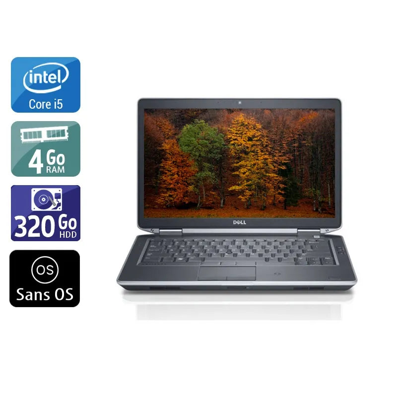 Latitude E5430 14,1" 2012 - Intel Core i5 2,6Ghz - 4 - 4Go DDR4 - 320Go HDD - Intel HD Graphics 4000 - Gris / Noir - Sans OS - AZERTY Reconditionné - 156,45 € Latitude E5430 14,1" 2012 - Intel Core i5 2,6Ghz - 4 - 4Go DDR4 - 320Go HDD - Intel HD Graphics 4000 - Gris / Noir - Sans OS - AZERTY Reconditionné Dell reconditionné disponible sur QuelBonPlan