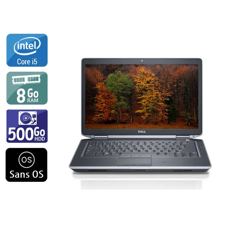 Latitude E5430 14,1" 2012 - Intel Core i5 2,6Ghz - 4 - 8Go DDR3 - 500Go HDD - Intel HD Graphics 4000 - Gris / Noir - Sans OS - AZERTY Reconditionné - 156,45 € Latitude E5430 14,1" 2012 - Intel Core i5 2,6Ghz - 4 - 8Go DDR3 - 500Go HDD - Intel HD Graphics 4000 - Gris / Noir - Sans OS - AZERTY Reconditionné Dell reconditionné disponible sur QuelBonPlan