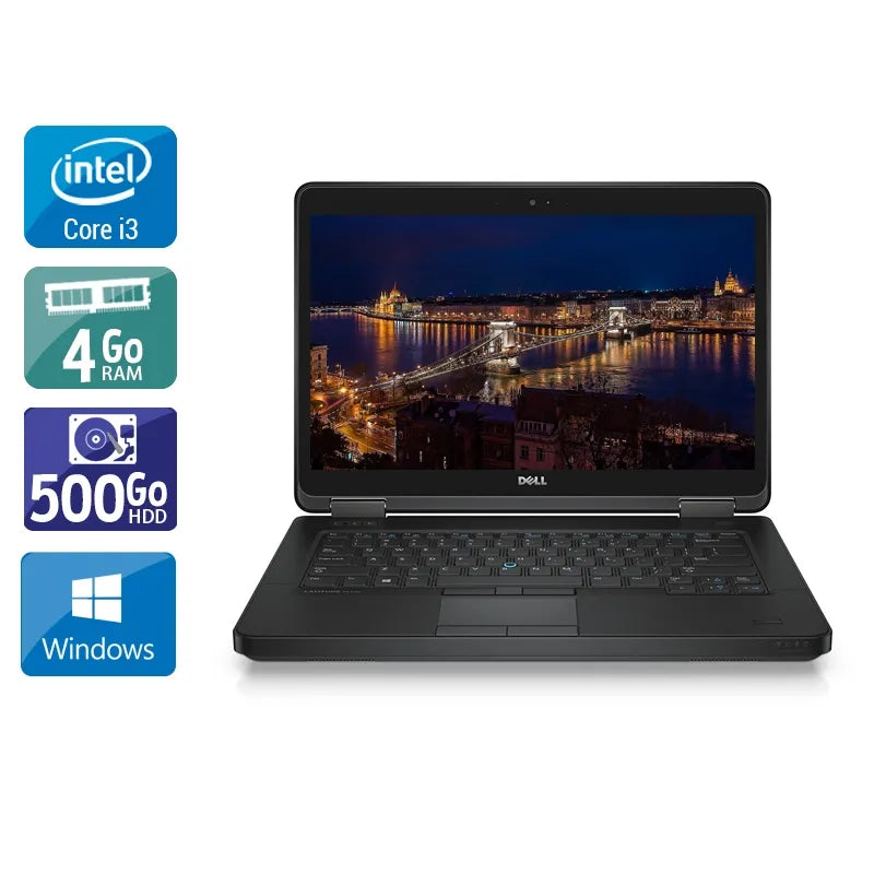 Latitude E5440 14" 2013 - Intel Core i3 1,9Ghz - 2 - 4Go DDR4 - 500Go HDD - Intel HD Graphics 4400 - Gris / Noir - Windows 10 - AZERTY Reconditionné - 156,45 € Latitude E5440 14" 2013 - Intel Core i3 1,9Ghz - 2 - 4Go DDR4 - 500Go HDD - Intel HD Graphics 4400 - Gris / Noir - Windows 10 - AZERTY Reconditionné Dell reconditionné disponible sur QuelBonPlan