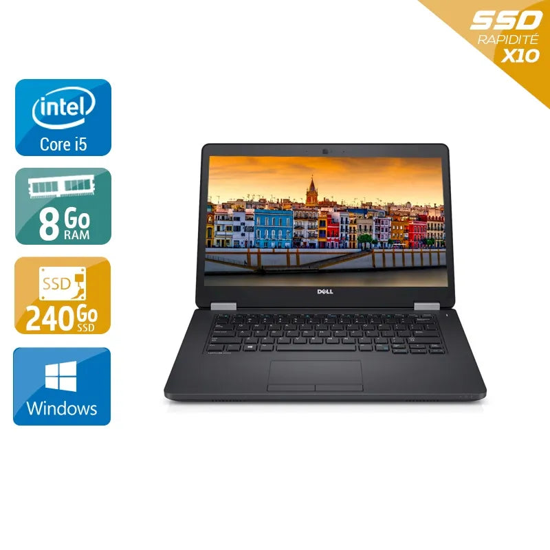 Latitude E5470 14" 2015 - Intel Core i5 2,4Ghz - 2 - 8Go DDR4 - 240Go SSD - Intel HD Graphics 520 - Gris / Noir - Windows 10 - AZERTY Reconditionné - 208,95 € Latitude E5470 14" 2015 - Intel Core i5 2,4Ghz - 2 - 8Go DDR4 - 240Go SSD - Intel HD Graphics 520 - Gris / Noir - Windows 10 - AZERTY Reconditionné Dell reconditionné disponible sur QuelBonPlan