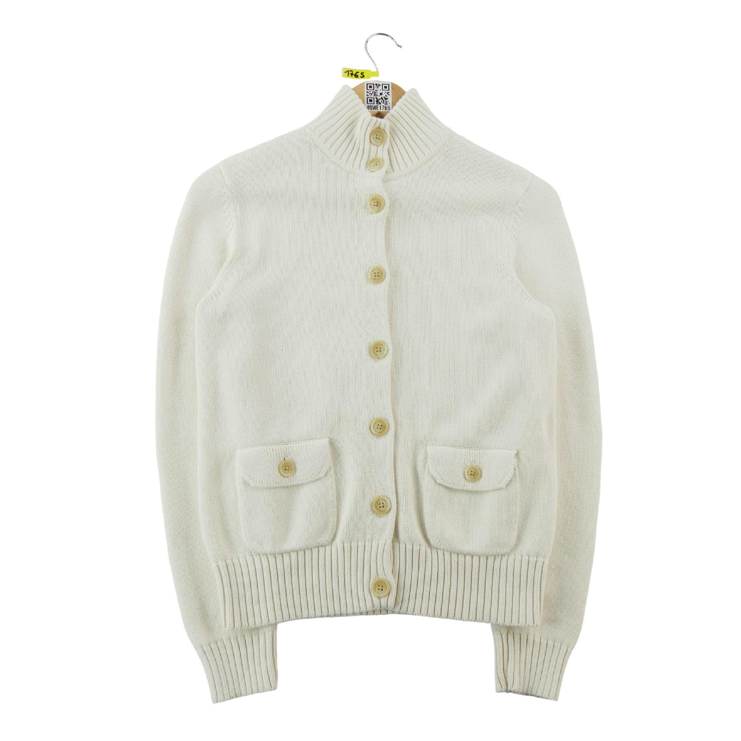 Lauren Ralph Lauren Gilets Cardigan col montant Maille 100% coton Femme Taille S Blanc Très bon état Ralph Lauren reconditionné disponible sur Sporteed