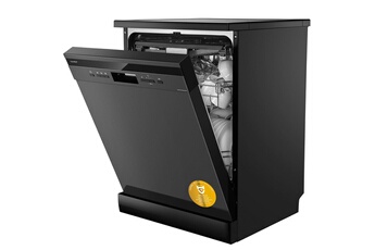 Lave-Vaisselle Pose Libre 60cm, 49dB avec 12 couverts, Hygiene Lavage, Départ Différé, Demi-Charge - Noir [Energy Class D] Bon état Comfee reconditionné disponible sur Darty | Dero