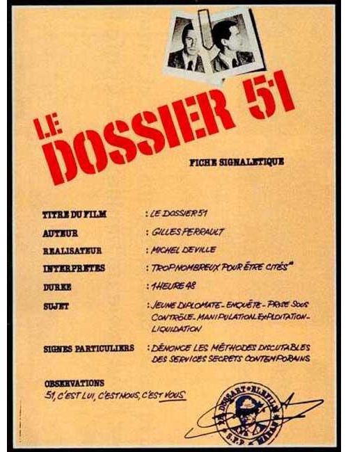 Le Dossier 51 AFFICHE CINEMA ORIGINALE État correct reconditionné disponible sur Fnac