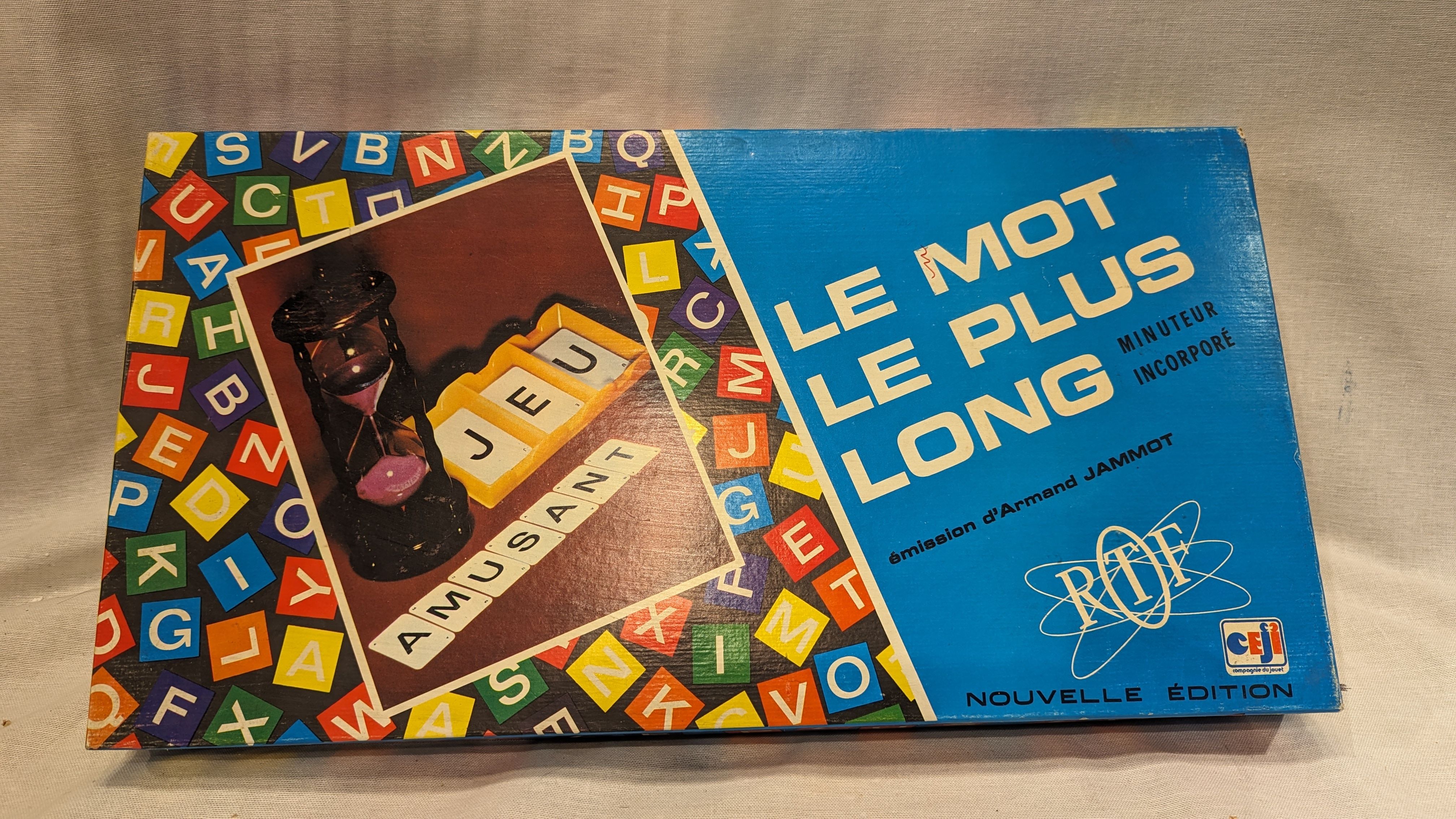 Voir photo 12 de Le Mot le Plus Long "nouvelle édition" boite en polystyrène 1970. Le Mot le Plus Long "nouvelle édition" boite en polystyrène 1970. Bon état reconditionné photo 12