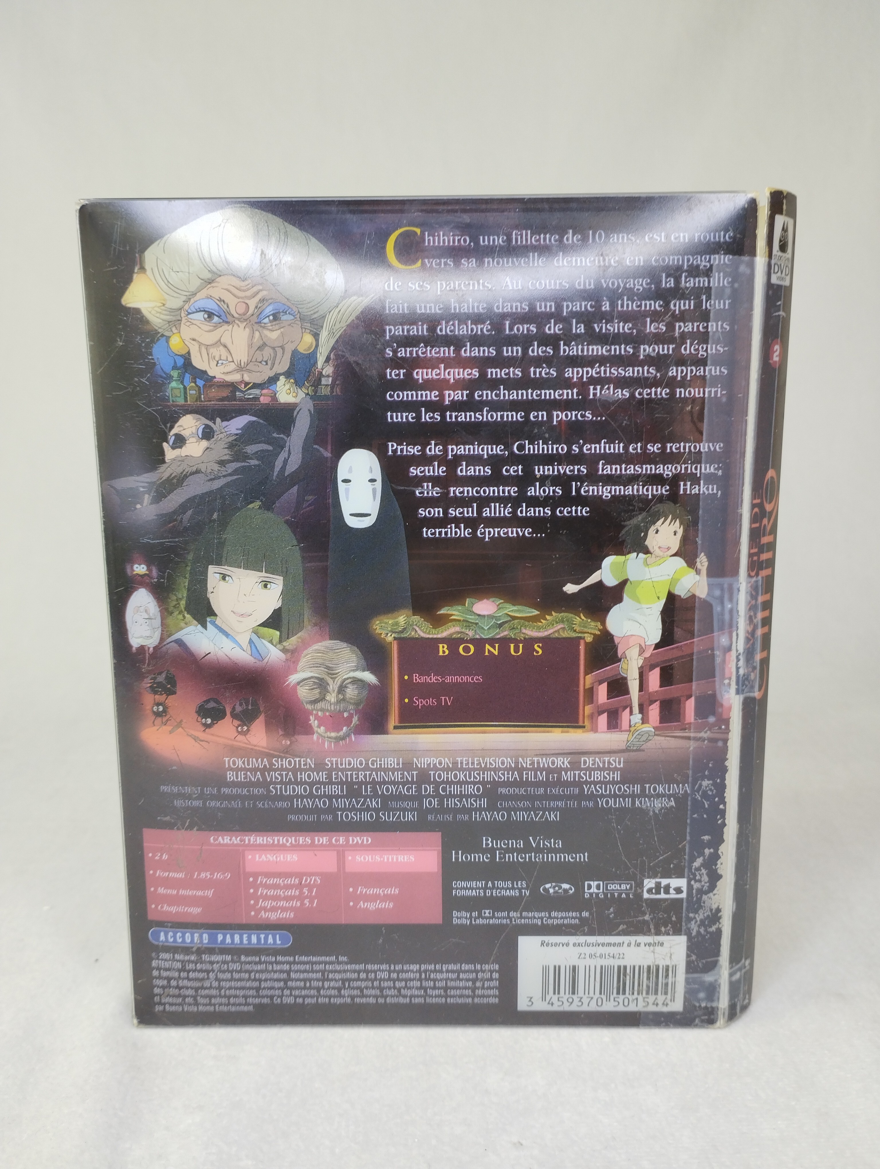 Voir photo 2 de Le Voyage de Chihiro : DVD Edition Limitée du Studio Ghibli avec un morceau de pellicule unique Le Voyage de Chihiro : DVD Edition Limitée du Studio Ghibli avec un morceau de pellicule unique État correct reconditionné photo 2
