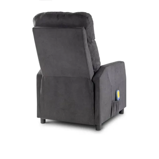LEADZM Fauteuil Inclinable avec Massage Électrique, Chauffage et Dossier Basculant à Commande Manuelle, Fauteuil TV pour Chambre à Coucher, Salon et Home Cinéma (Tissu, Gris Foncé) Bon état reconditionné disponible sur Rakuten
