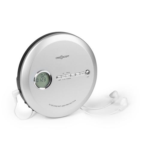 Lecteur baladeur CD oneConcept CDC 100MP3 Discman LCD ASP Amplification des basses - Système anti-choc - Ecouteurs inclus - Argent État correct - 34,99 € Lecteur baladeur CD oneConcept CDC 100MP3 Discman LCD ASP Amplification des basses - Système anti-choc - Ecouteurs inclus - Argent État correct reconditionné disponible sur Fnac