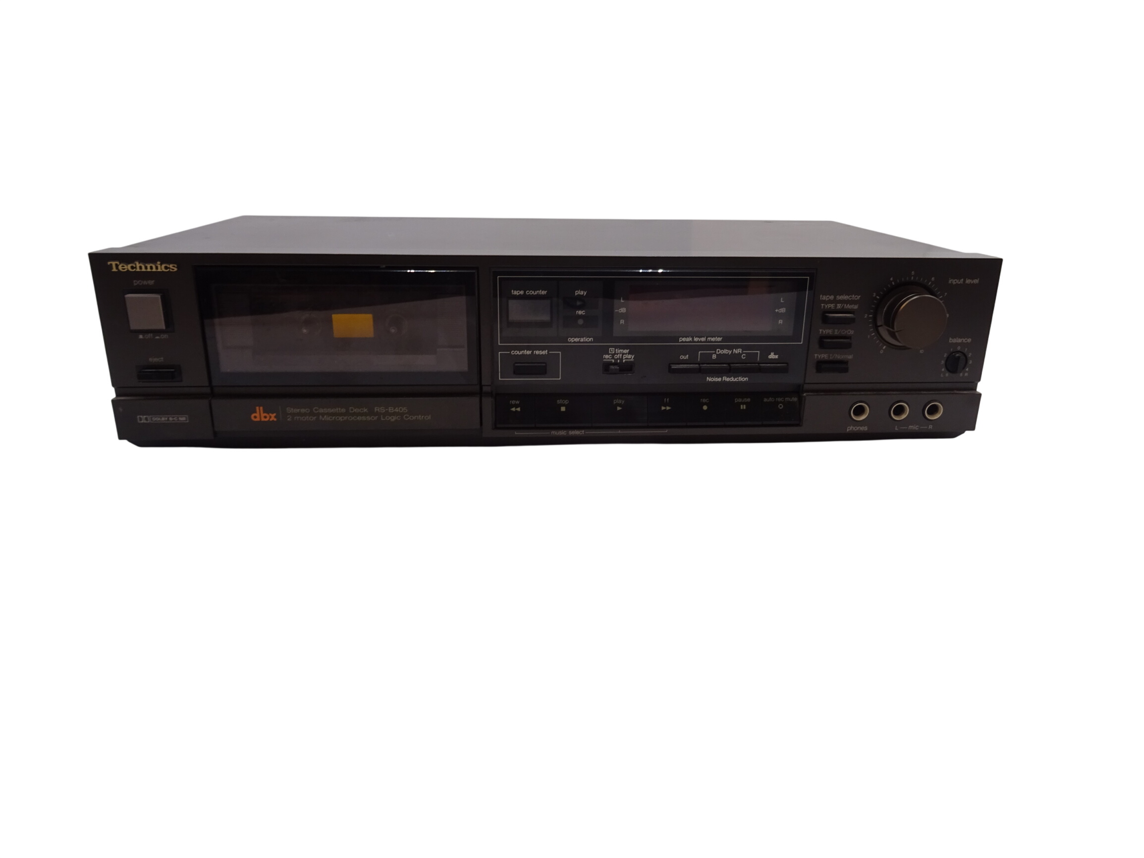 Acheter Lecteur cassette deux têtes Technics RS-B 405. Bon état - 60,00 € | Dero Lecteur cassette deux têtes Technics RS-B 405. Bon état reconditionné disponible sur Label Emmaüs | Dero
