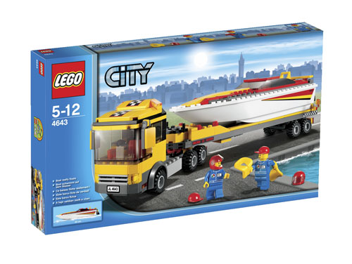 Acheter LEGO® City 4643 Le transport du bateau à moteur État correct - 29,95 € LEGO® City 4643 Le transport du bateau à moteur État correct Lego reconditionné disponible sur Fnac