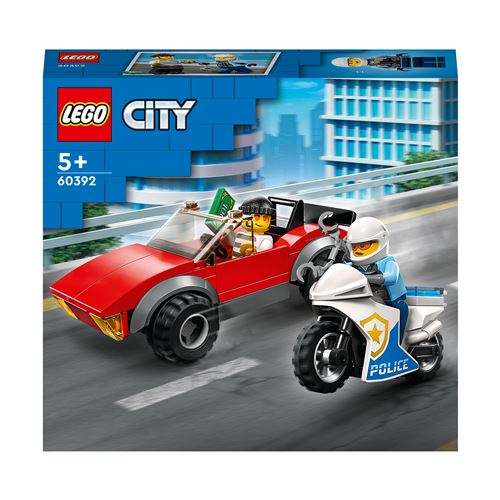 Acheter LEGO® City 60392 La course-poursuite de la moto de police État correct - 16,00 € LEGO® City 60392 La course-poursuite de la moto de police État correct reconditionné disponible sur Fnac