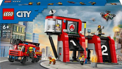 LEGO® City 60414 La caserne et le camion de pompiers État correct Lego City reconditionné disponible sur Fnac