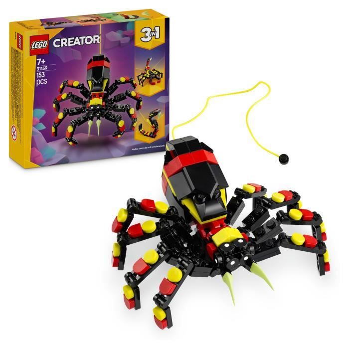 LEGO Creator 3-en-1 Animaux sauvages: l'araignée surprenante 31159 - Excellent état Parfait état Lego reconditionné disponible sur Pixmania