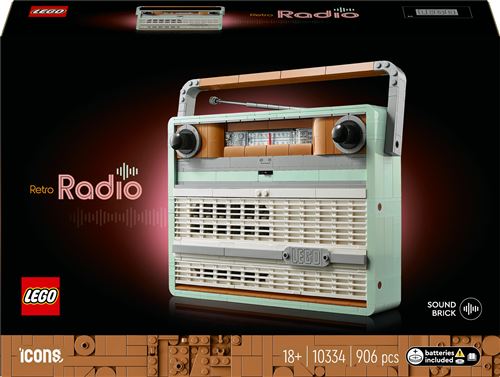 LEGO® Icons 10334 La radio rétro Exclusivité Fnac État correct LEGO Icons reconditionné disponible sur Fnac