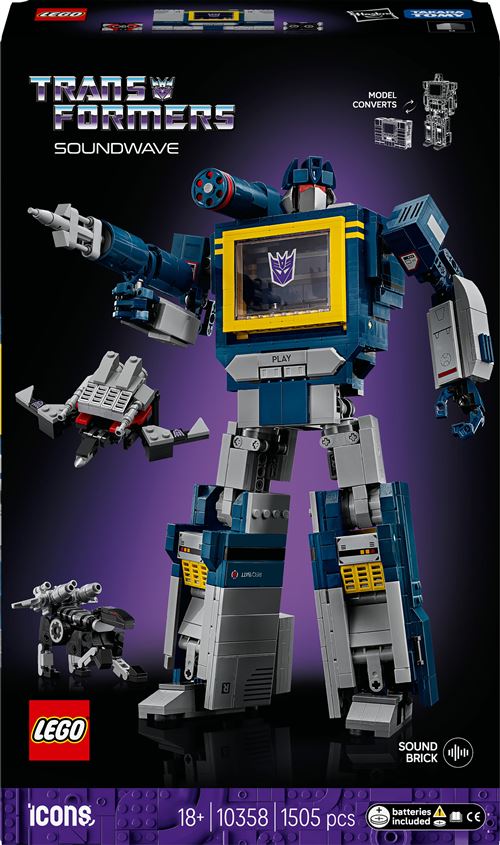 LEGO® Icons 10358 Transformers : Soundwave État correct LEGO Icons reconditionné disponible sur Fnac