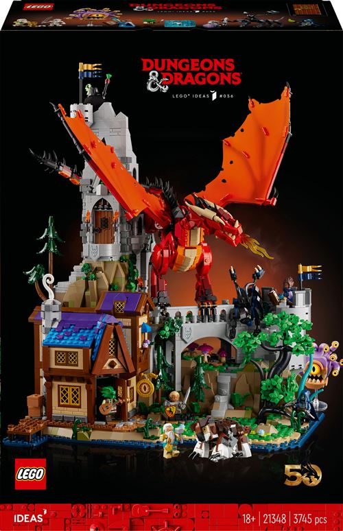 LEGO® Ideas 21348 Dungeons & Dragons : l’histoire du dragon rouge Exclusivité Fnac État correct LEGO Ideas reconditionné disponible sur Fnac