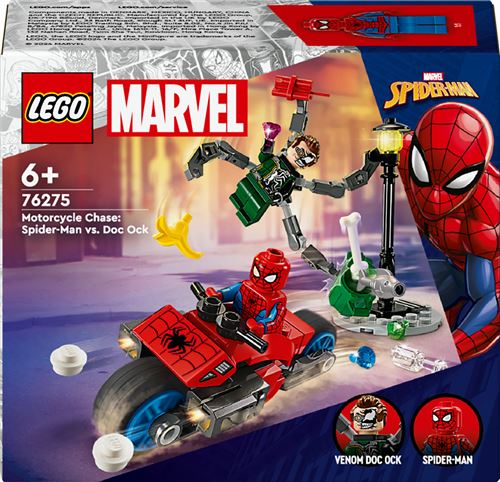 LEGO® Marvel 76275 La course-poursuite en moto : Spider-Man contre Docteur Octopus État correct reconditionné disponible sur Fnac