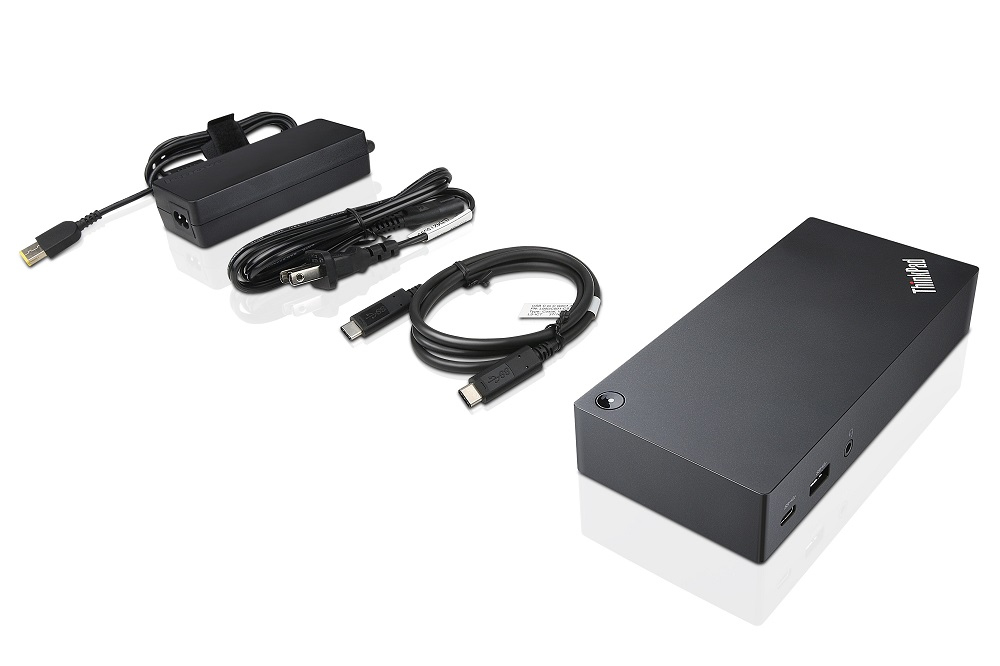 Lenovo 40A90090EU station d'accueil Avec fil USB 3.2 Gen 1 (3.1 Gen 1) Type-C Noir - Excellent état Parfait état Lenovo reconditionné photo 2 | Dero