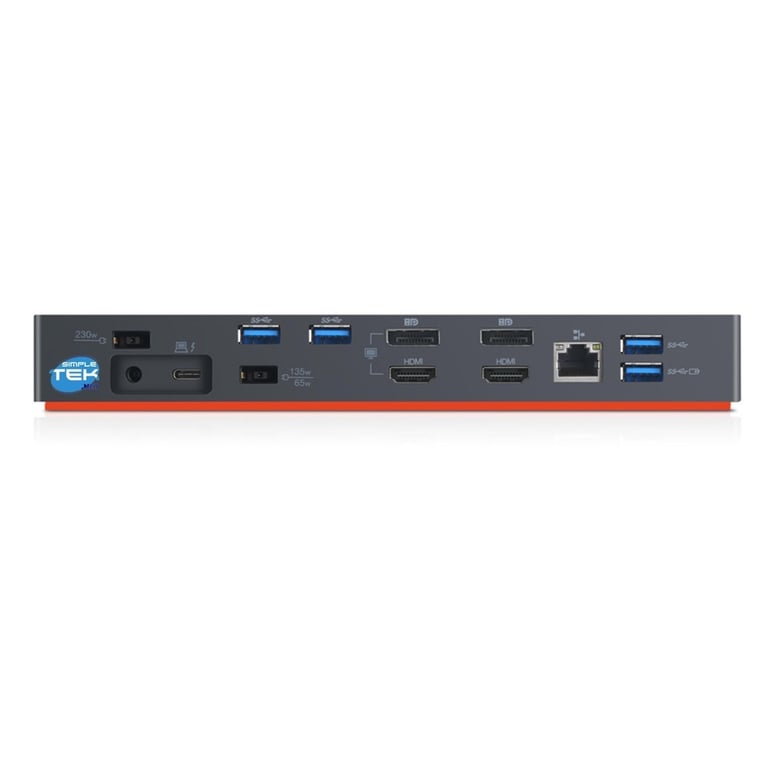 Lenovo 40AN0135UK station d'accueil Avec fil Thunderbolt 3 Noir - Très bon état Très bon état Lenovo reconditionné photo 3 | Dero