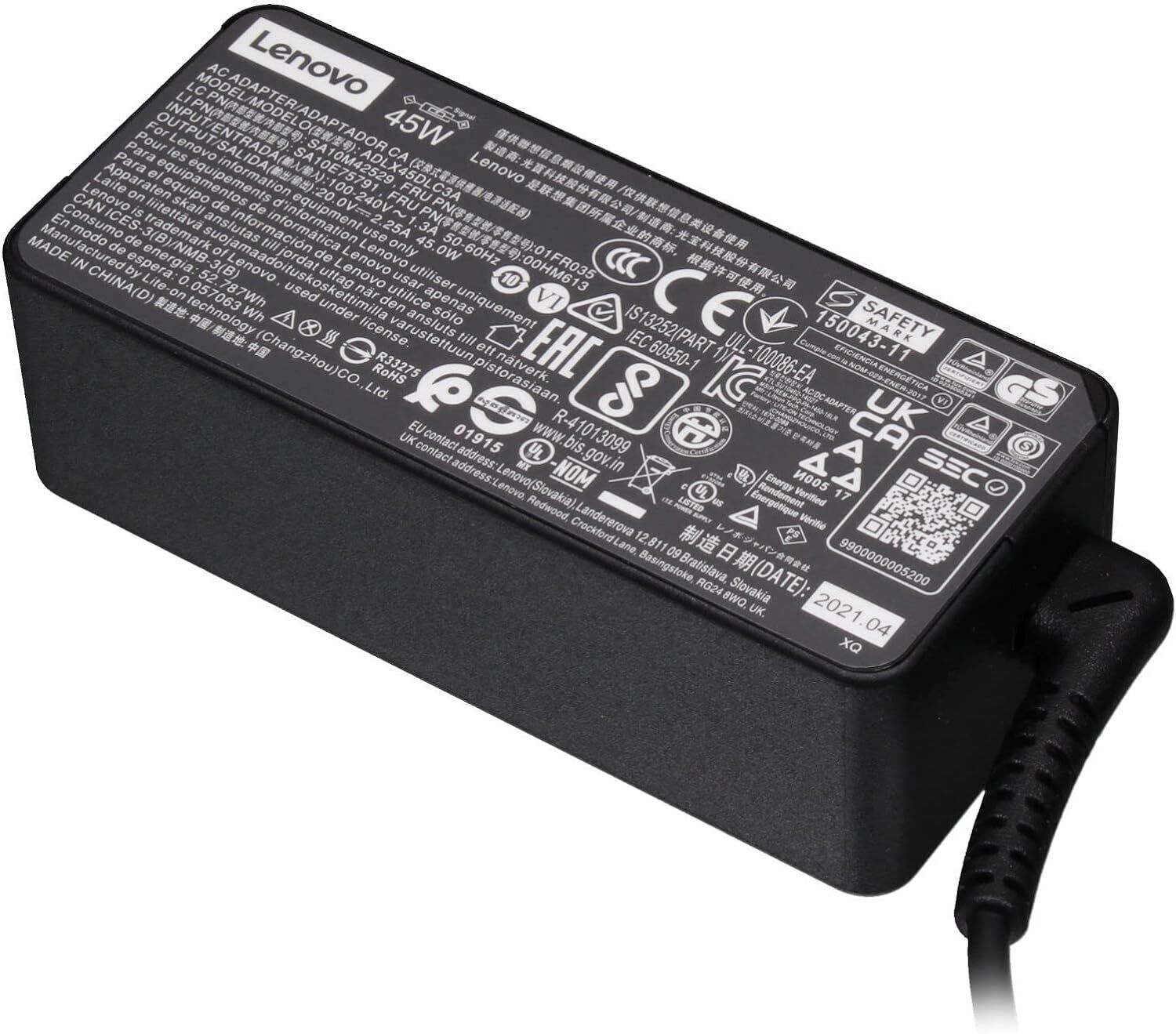 Lenovo ADLX45NCC3A Adaptateur secteur Noir 45 W Parfait état Lenovo reconditionné disponible sur Refurbed | Dero