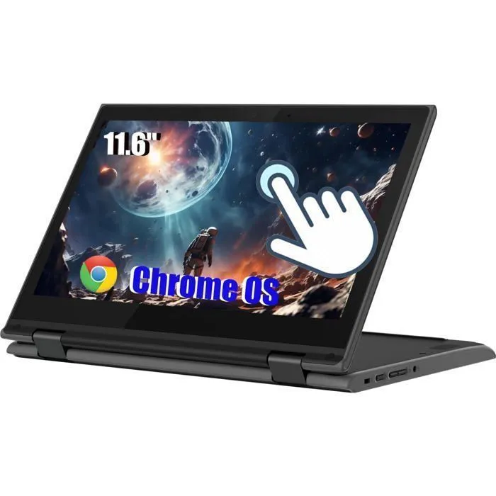 Lenovo Chromebook 300e 2 en 1 116 HD Celeron N4020 4 Go RAM 32 Go eMMC Clavier japonais (QWERTY) Chrome OS - Reconditionné Reconditionné Lenovo reconditionné disponible sur Cdiscount Seconde Vie