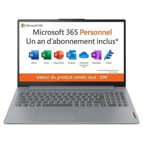Lenovo IdeaPad Slim 3 15IAN8 82XB - Conception de charnière à 180 degrés - Intel N-series - N100 / jusqu'à 3.4 GHz - Win 11 Home in S mode - UHD Graphics - 4 Go RAM - 128 Go SSD UFS 3.1 - 15.6"" TN 1920 x 1080 (Full HD) - Wi-Fi 6 - gris arctique - clav État correct - 229,00 € Lenovo IdeaPad Slim 3 15IAN8 82XB - Conception de charnière à 180 degrés - Intel N-series - N100 / jusqu'à 3.4 GHz - Win 11 Home in S mode - UHD Graphics - 4 Go RAM - 128 Go SSD UFS 3.1 - 15.6"" TN 1920 x 1080 (Full HD) - Wi-Fi 6 - gris arctique - clav État correct N/A reconditionné disponible sur Fnac