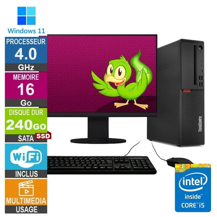 Lenovo M720s i5-8400 4GHz 16Go/240Go SSD Wifi W11 + Ecran 24 Reconditionné - 567,00 € Lenovo M720s i5-8400 4GHz 16Go/240Go SSD Wifi W11 + Ecran 24 Reconditionné Lenovo reconditionné disponible sur Cdiscount Seconde Vie | Dero