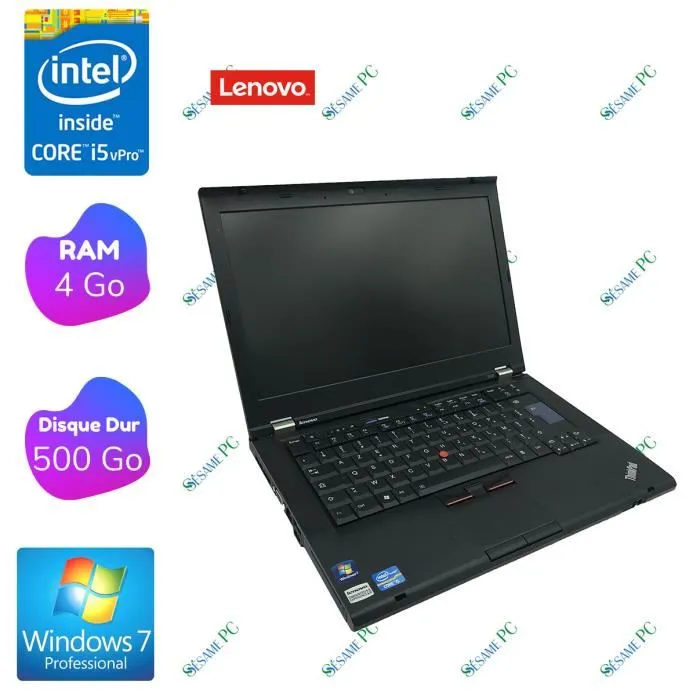 Lenovo T420 - Intel Core i5 2520M - RAM 4 Go - HDD 500 Go - 14 - Windows 7 Professionnel - ORDINATEUR PORTABLE refurbished - 197,00 € Lenovo T420 - Intel Core i5 2520M - RAM 4 Go - HDD 500 Go - 14 - Windows 7 Professionnel - ORDINATEUR PORTABLE refurbished reconditionné disponible sur Cdiscount Seconde Vie