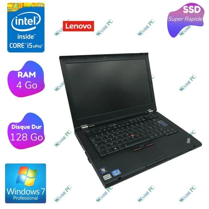Lenovo T420 - Intel Core i5 2520M - RAM 4 Go - SSD 128 Go - 14 - Windows 7 Professionnel - ORDINATEUR PORTABLE Reconditionné - 179,00 € Lenovo T420 - Intel Core i5 2520M - RAM 4 Go - SSD 128 Go - 14 - Windows 7 Professionnel - ORDINATEUR PORTABLE Reconditionné Lenovo reconditionné disponible sur Cdiscount Seconde Vie