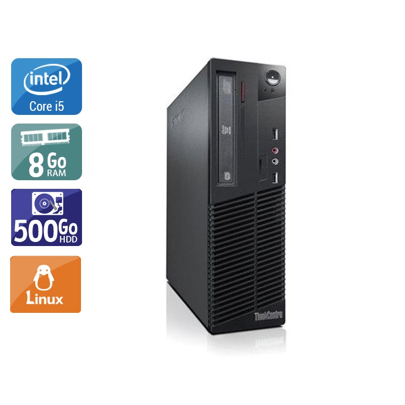 Lenovo ThinkCentre M72E SFF i5 - 8Go RAM 500Go HDD Linux Bon étatOccasion certifiée reconditionnée Bon état reconditionné disponible sur Kiatoo