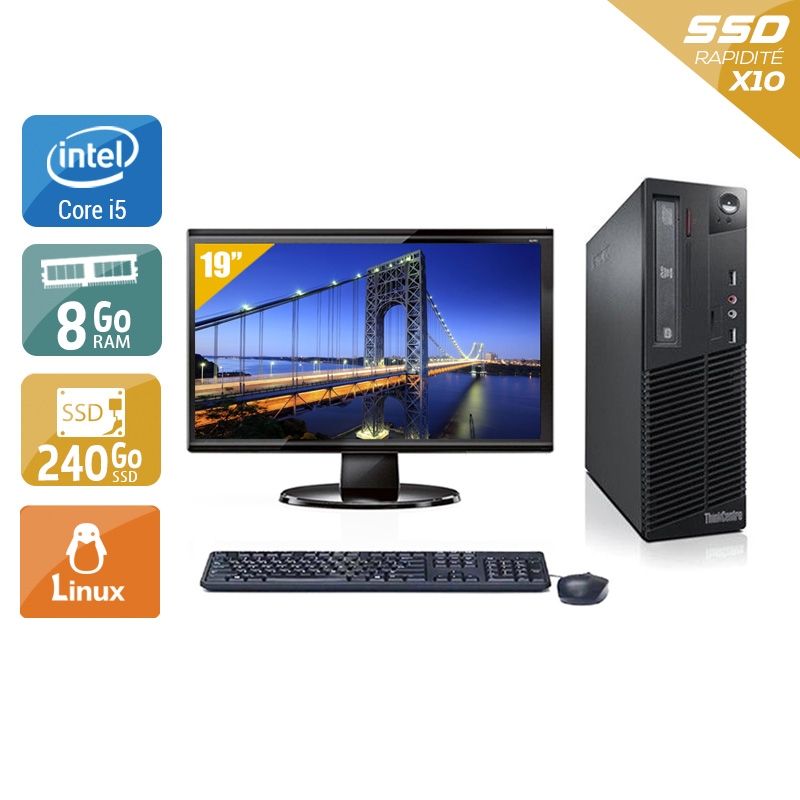 Lenovo ThinkCentre M72E SFF i5 + Écran - 19'' 8Go RAM 240Go SSD Linux Bon étatOccasion certifiée reconditionnée Bon état - 224,17 € Lenovo ThinkCentre M72E SFF i5 + Écran - 19'' 8Go RAM 240Go SSD Linux Bon étatOccasion certifiée reconditionnée Bon état reconditionné disponible sur Kiatoo