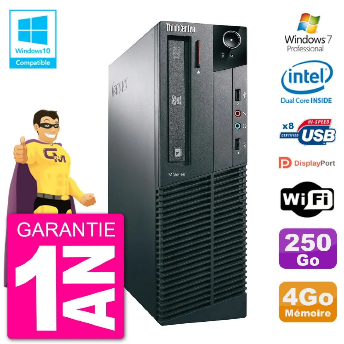 Lenovo ThinkCentre M82 SFF État correct - 229,95 € Lenovo ThinkCentre M82 SFF État correct Lenovo reconditionné disponible sur Rue du Commerce Seconde Vie