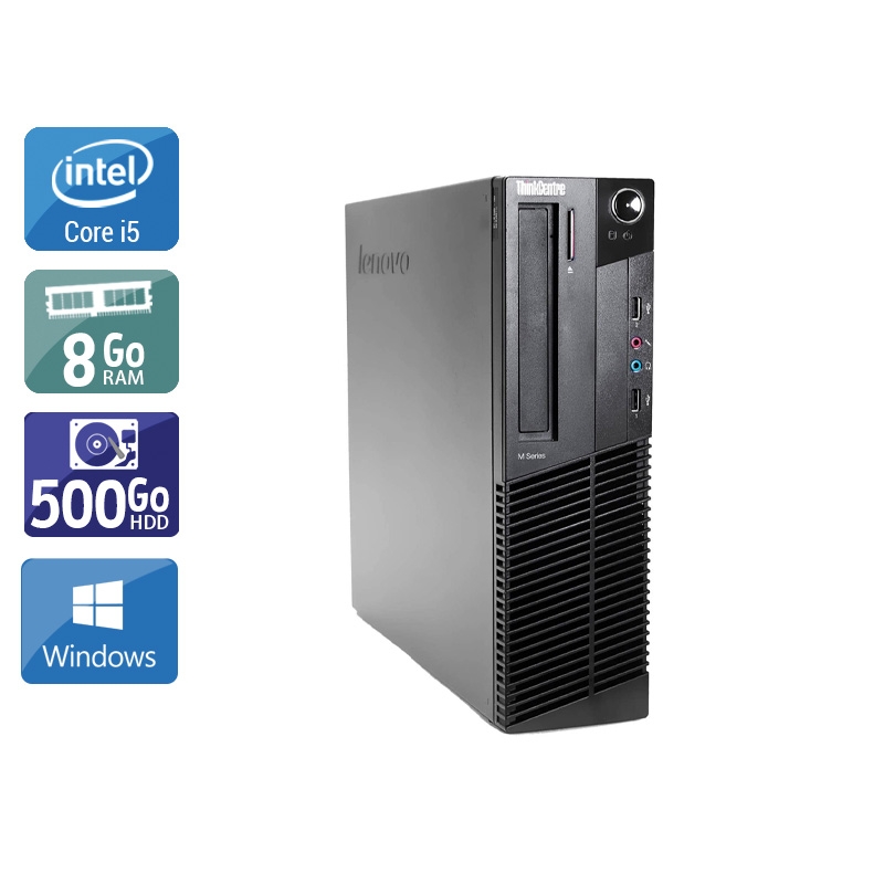 Lenovo ThinkCentre M83 SFF i5 - 8Go RAM 500Go HDD Windows 10 Bon étatOccasion certifiée reconditionnée Bon état reconditionné disponible sur Kiatoo