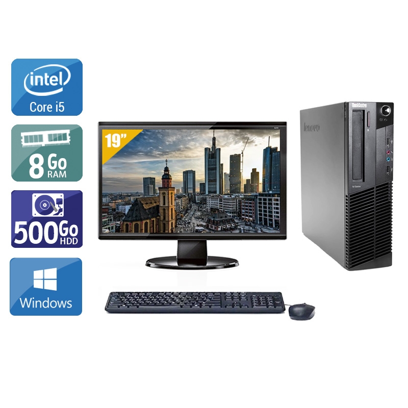 Lenovo ThinkCentre M83 SFF i5 + Écran - 19'' 8Go RAM 500Go HDD Windows 10 Bon étatOccasion certifiée reconditionnée Bon état - 224,17 € Lenovo ThinkCentre M83 SFF i5 + Écran - 19'' 8Go RAM 500Go HDD Windows 10 Bon étatOccasion certifiée reconditionnée Bon état reconditionné disponible sur Kiatoo