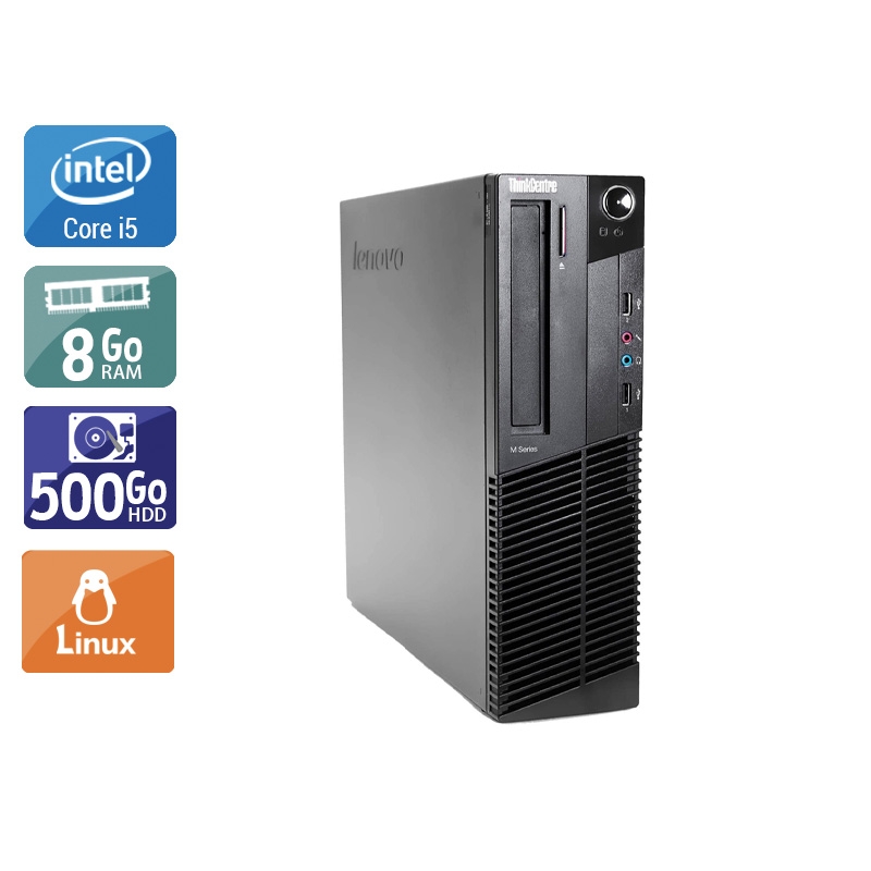 Lenovo ThinkCentre M92 SFF i5 - 8Go RAM 500Go HDD Linux Bon étatOccasion certifiée reconditionnée Bon état reconditionné disponible sur Kiatoo