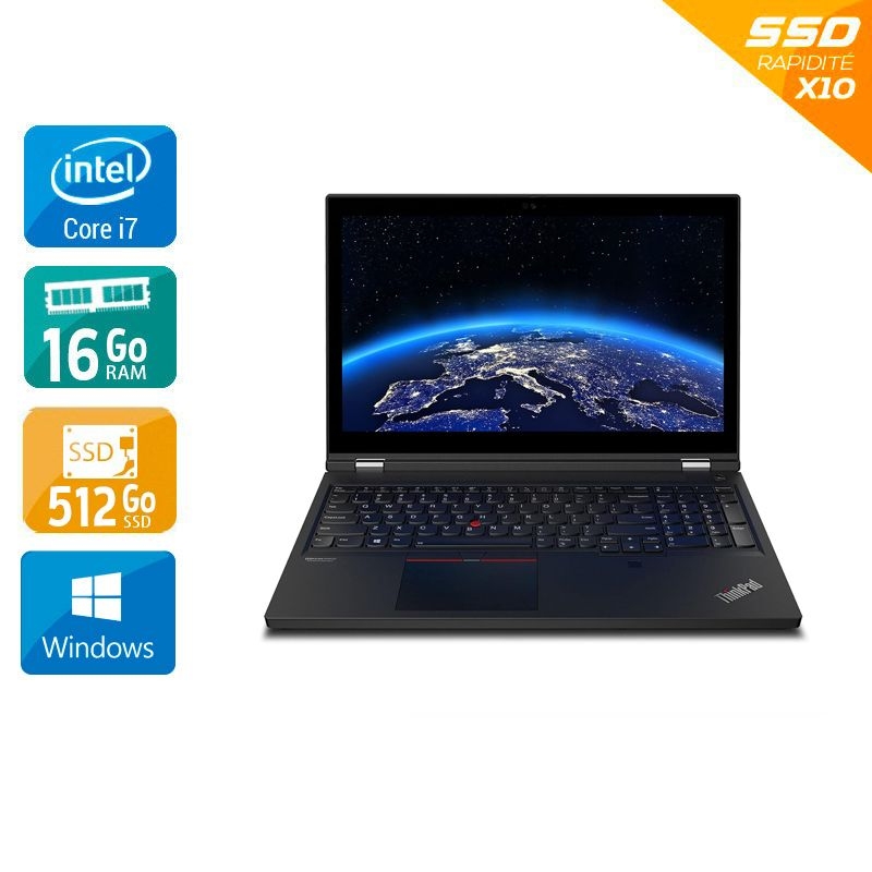 Lenovo ThinkPad P15 Gen 1 15,5'' i7 Gen 10 - 16Go RAM 512Go SSD Windows 11 État correct Bon état reconditionné disponible sur Kiatoo