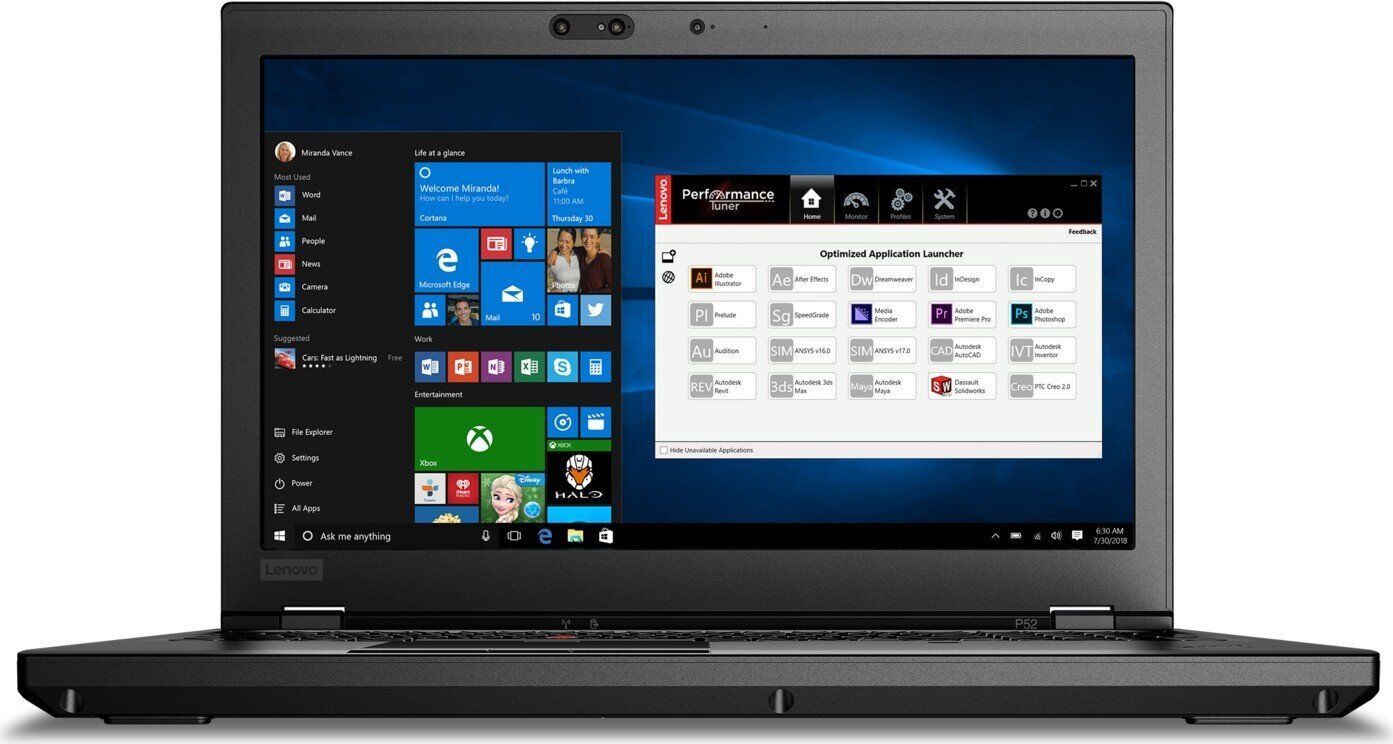 Lenovo ThinkPad P52 i7-8850H 15.6" 8 GB 250 GB SSD FHD Webcam P1000 Win 11 Pro FR Parfait état Lenovo reconditionné disponible sur Refurbed